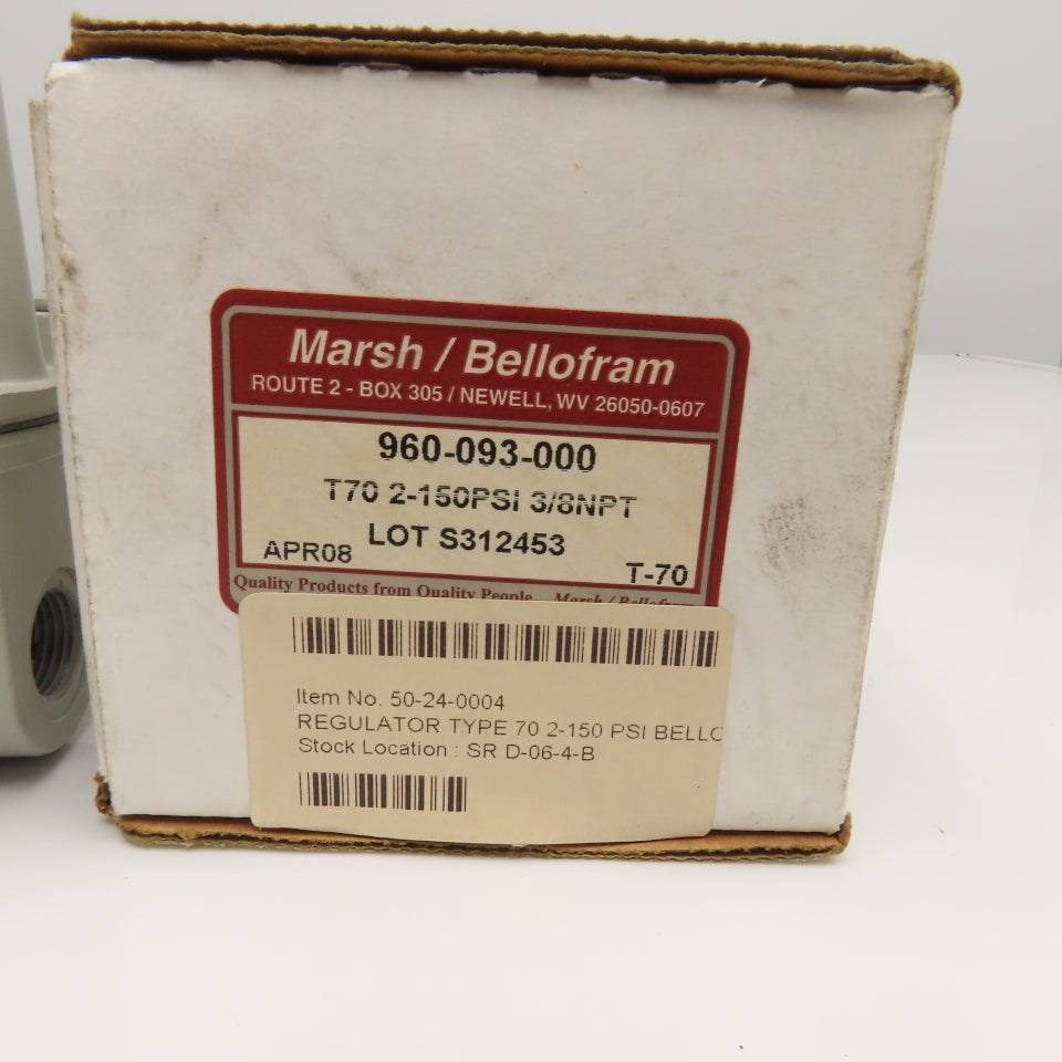 Marsh Bellofram 960-093-000 Pressure Regulator 3/8" NPT
