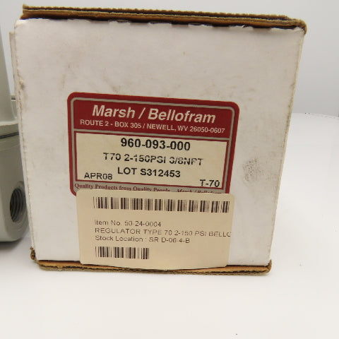 Marsh Bellofram 960-093-000 Pressure Regulator 3/8" NPT
