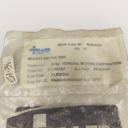 Moeller MHC013-090 P=6.3500 6.35mm (.2500) Round Ball Lock Punch Lot Of 10
