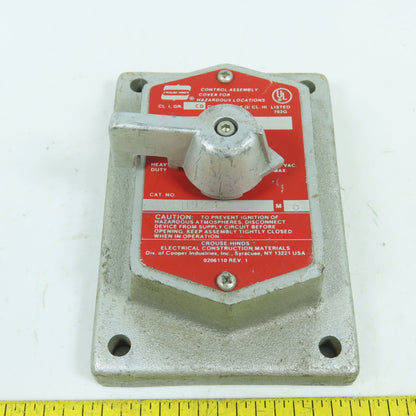 Crouse Hinds DSD923 Control Selector Assembly Cover For Hazardous Locations
