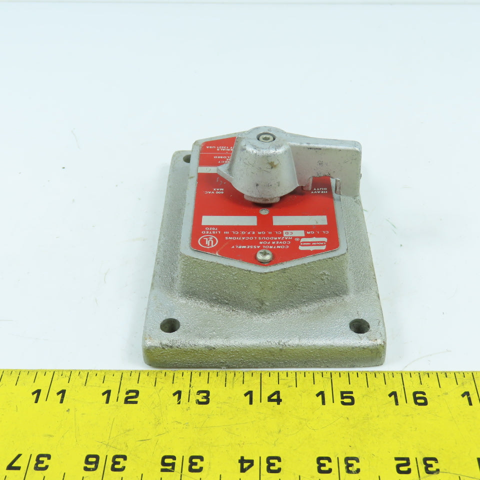 Crouse Hinds DSD923 Control Selector Assembly Cover For Hazardous Locations