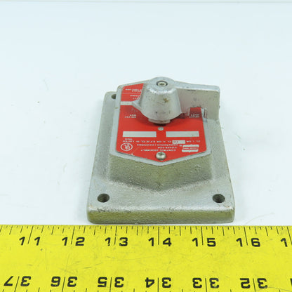 Crouse Hinds DSD923 Control Selector Assembly Cover For Hazardous Locations