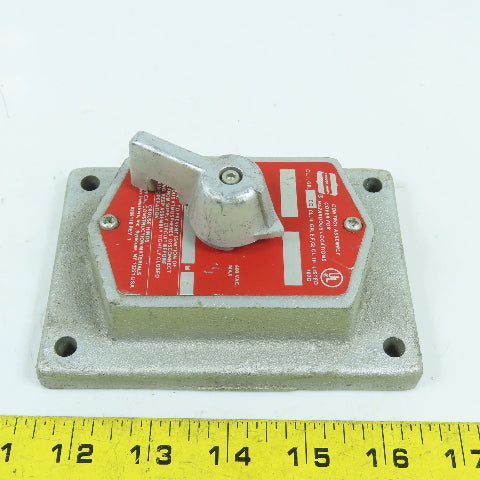 Crouse Hinds DSD923 Control Selector Assembly Cover For Hazardous Locations