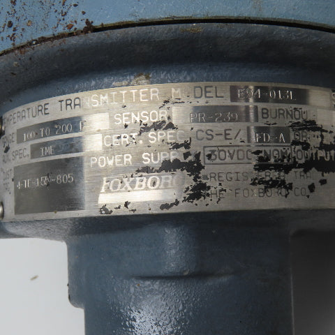 Foxboro E94-Q13L 100-200°F Temperature Transmitter 30VDC Haz Loc 3/4" NPT