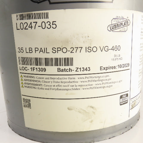 Lubriplate SPO-277 L0247-035 Gear Oil & Bearing Lubricant 5 Gallon Bucket 35LBS