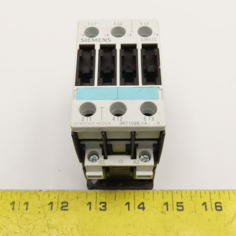 Siemens 3RT1026-1AC20 35A 600V 20Hp Max Contactor Relay 24V AC 50/60Hz Coil