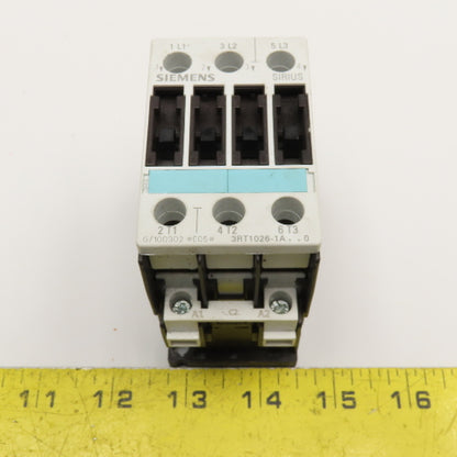 Siemens 3RT1026-1AC20 35A 600V 20Hp Max Contactor Relay 24V AC 50/60Hz Coil