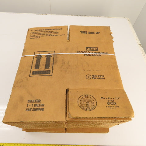 Uline S-7450 1 x 1 Gallon Paint Can Shippers 6-7/8 x 6-7/8 x 7-7/8" Lot Of 19
