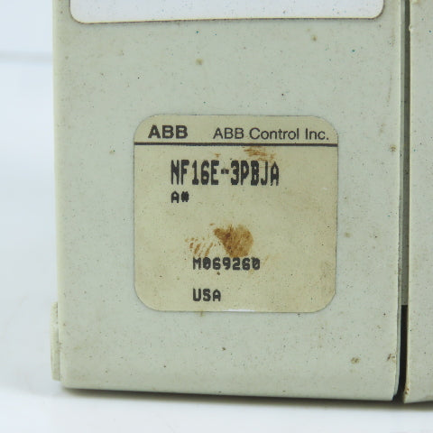 ABB NF16E-3PBJA 16A Motor Safety Disconnect Switch 600VAC 3-Pole 10HP