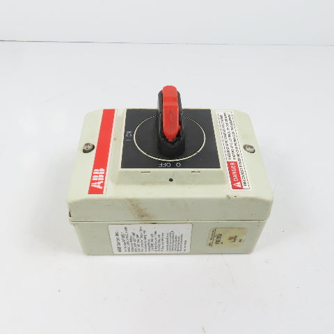 ABB NF16E-3PBJA 16A Motor Safety Disconnect Switch 600VAC 3-Pole 10HP