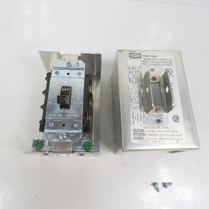 Hubbell HBL7810D 30A Manual Motor Controller Switch 20HP 600V W/ Enclosure