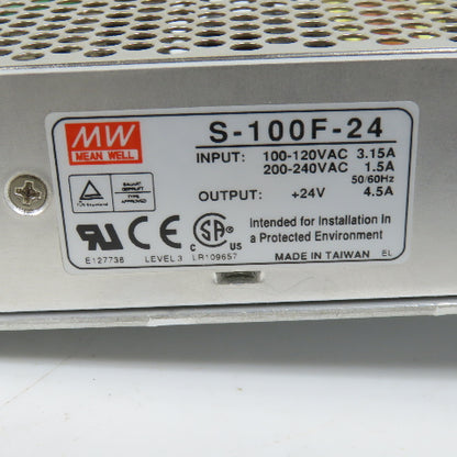 Mean Well S-100F-24 24V 12V 5V Misc DC Power Supply's 120/240VAC Input Lot/4