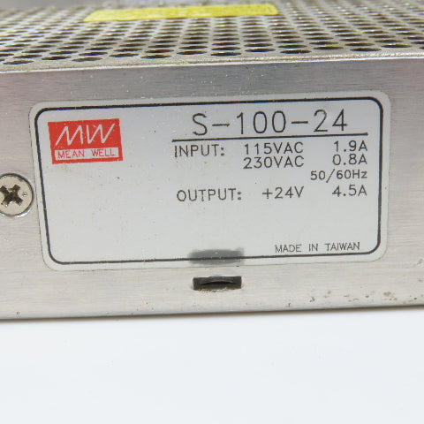 Mean Well S-100F-24 24V 12V 5V Misc DC Power Supply's 120/240VAC Input Lot/4