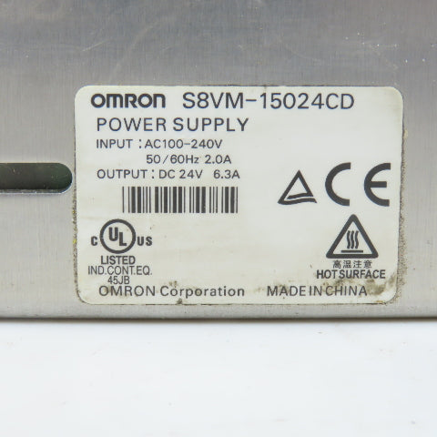 Omron S8VM-15024CD 24VDC 6.3A Switching Power Supply 100/240VAC Input