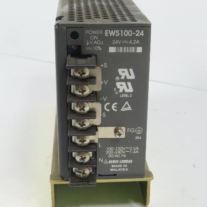 Nemic Lambda EWS100-24 24V 4.2A DC Power Supply 100-120 / 200-240VAC Input