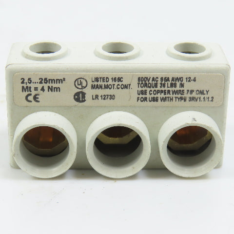 Siemens 3RV1915-5A 3-Phase Supply Terminal Busbar 63A 690V For S0 & S00 Lot/5