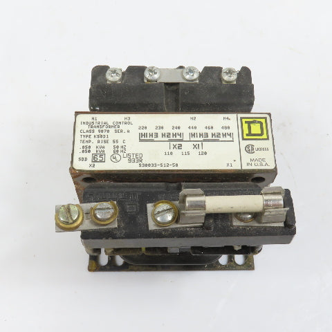 Square D K50D1 0.050kVA Control Transformer Pri 220-480V Sec 110-115-120V