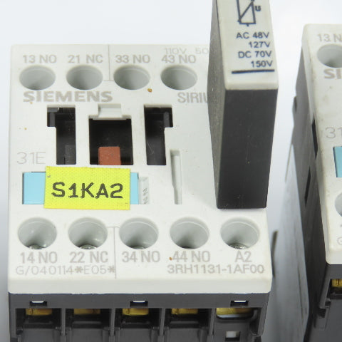 Siemens 3RH1131-1AF00 Sirius 31E Power Contactor 110V Coil Lot Of 3
