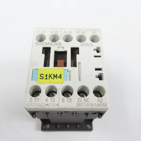 Siemens 3RT1015-1AF02 Sirius 01 Power Contactor 110V Coil Lot Of 2