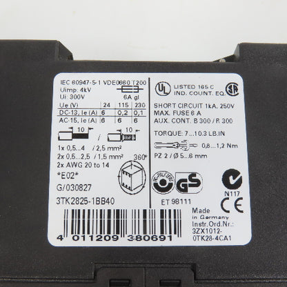 Siemens 3TK2825-1BB40 Siguard Safety Relay (Cracked Cover) 3TK28