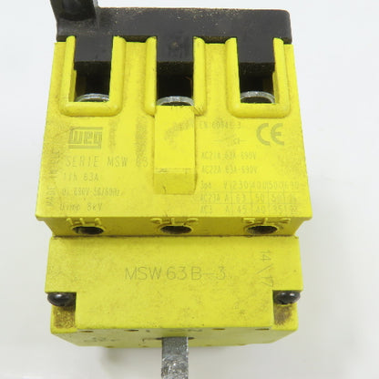 Weg MSW63B-3 63A 3-Pole Rotary Disconnect Switch 690V Max