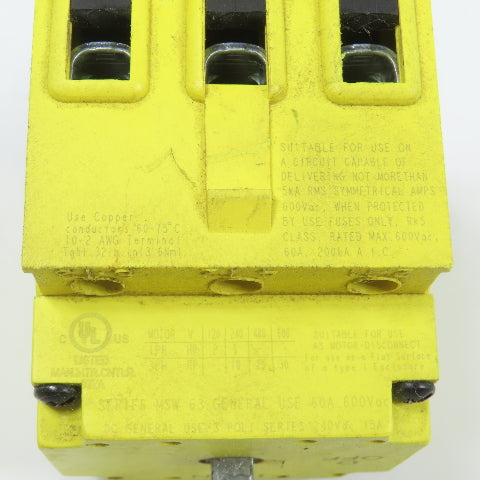 Weg MSW63B-3 63A 3-Pole Rotary Disconnect Switch 690V Max
