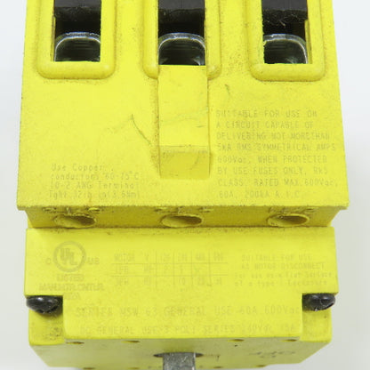 Weg MSW63B-3 63A 3-Pole Rotary Disconnect Switch 690V Max