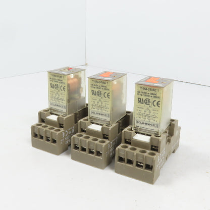 Kuhnke 114A4-24VAC1 24VDC Relay 10A W/ Base Lot Of 3