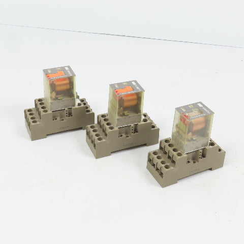 Kuhnke 114A4-24VAC1 24VDC Relay 10A W/ Base Lot Of 3