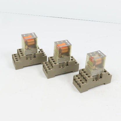 Kuhnke 114A4-24VAC1 24VDC Relay 10A W/ Base Lot Of 3