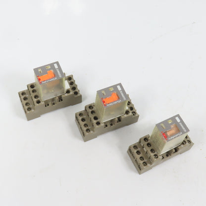 Kuhnke 114A4-24VAC1 24VDC Relay 10A W/ Base Lot Of 3