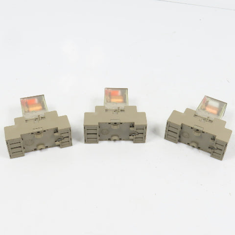 Kuhnke 114A4-24VAC1 24VDC Relay 10A W/ Base Lot Of 3