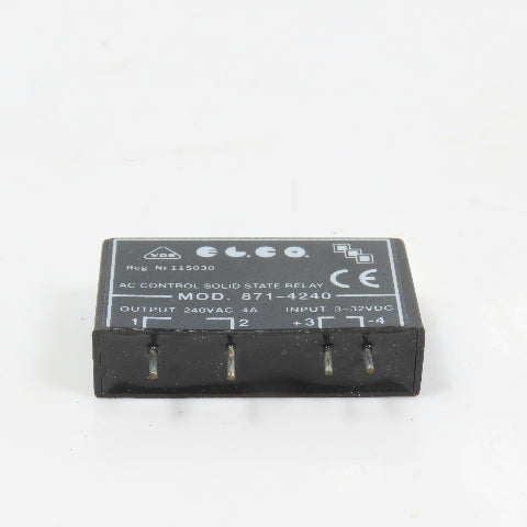 4240 Load Control Elco 871-4240 240VAC Output AC Control Solid State Relay 3-32VDC Input ...