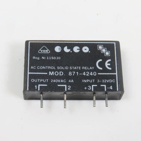 Elco 871-4240 240VAC Output AC Control Solid State Relay 3-32VDC Input