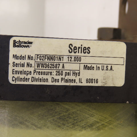 Schrader F02FNN01N112.00 Air Over Oil Tank Reservoir 5.25" Diameter x 12.5" Long