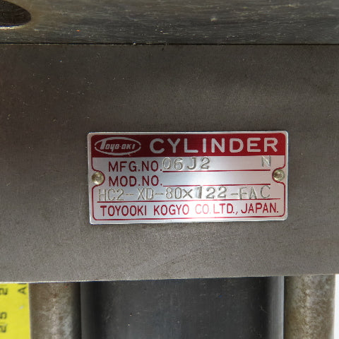 Toyo HC2-XD-80x122-FAC Double Acting Hydraulic Cylinder 80mm Bore 122mm Stroke