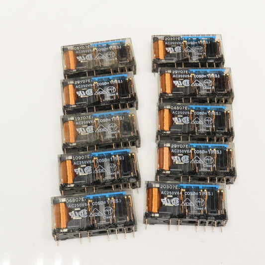 Omron G7SA-5A1B 250V General Purpose Plug In Relay 24VDC Coil Lot Of 10
