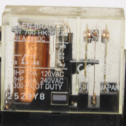Allen Bradley 700-HK36Z24 240V General Purpose Plug In Relay 24VDC Coil Lot Of 5