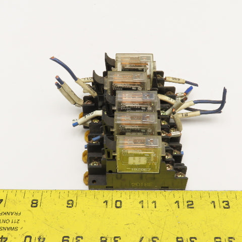 Omron G7T-1112S 240V Single Plug In Relay 24VDC Coil Duplex Socket Base Lot Of 5