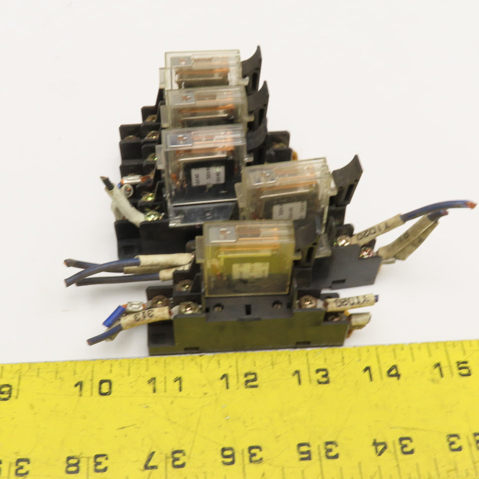 Omron G7T-1112S 240V Single Plug In Relay 24VDC Coil Duplex Socket Base Lot Of 5