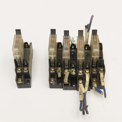 Omron G7T-1112S 240V Single Plug In Relay 24VDC Coil Duplex Socket Base Lot Of 5