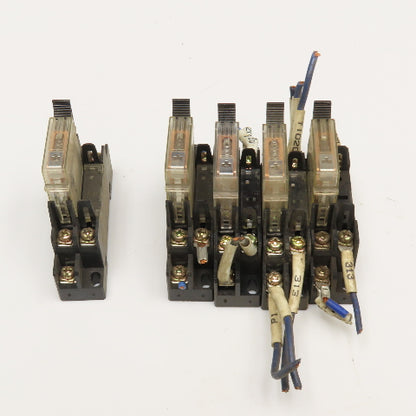 Omron G7T-1112S 240V Single Plug In Relay 24VDC Coil Duplex Socket Base Lot Of 5