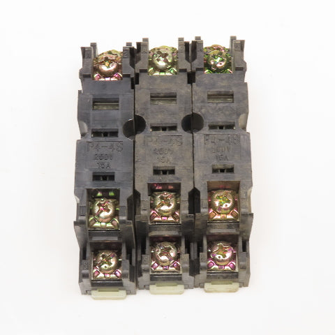 Daito P4-4S 15A 250V Fuse Holder Plug in Base Lot Of 3