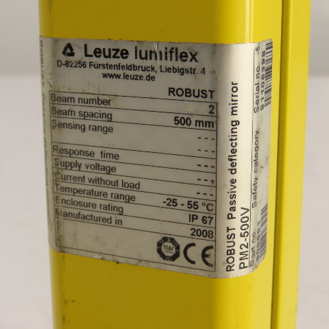 Leuze PM2-500V Robust Passive Deflecting Mirror 500mm Spacing