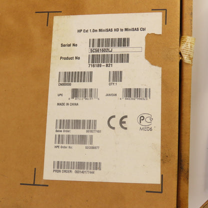 HP Hewlett Packard 691973-002 Extension 1.0m MiniSAS HD To MiniSAS Cable NEW