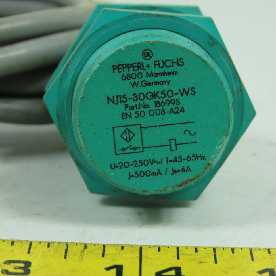 Pepperl + Fuchs NJ15-30GK50-WS Inductive Sensor 20-250VAC