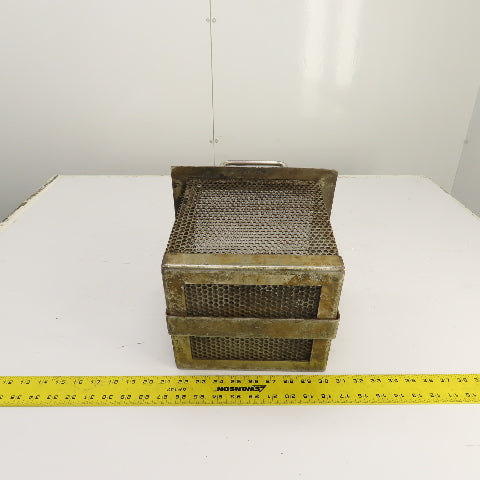 8" x 8-3/4" x 9" Deep Stainless Coolant Chip Filter Parts Cleaning Dip Basket