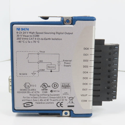 National Instruments NI 9474 189206F-01L 8-Ch High Speed Sourcing Digital Output