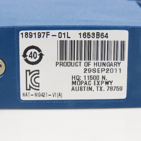 National Instruments NI 9421 189197F-01L 8-Ch 24V Sinking Digital Input (Clean)