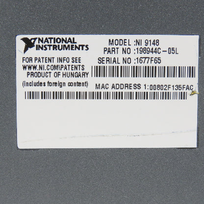 National Instruments 198944C-05L NI 9148 8-Space Ethernet Chassis CRIO-9148